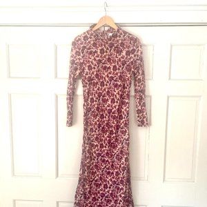Doen sheer long floral dress